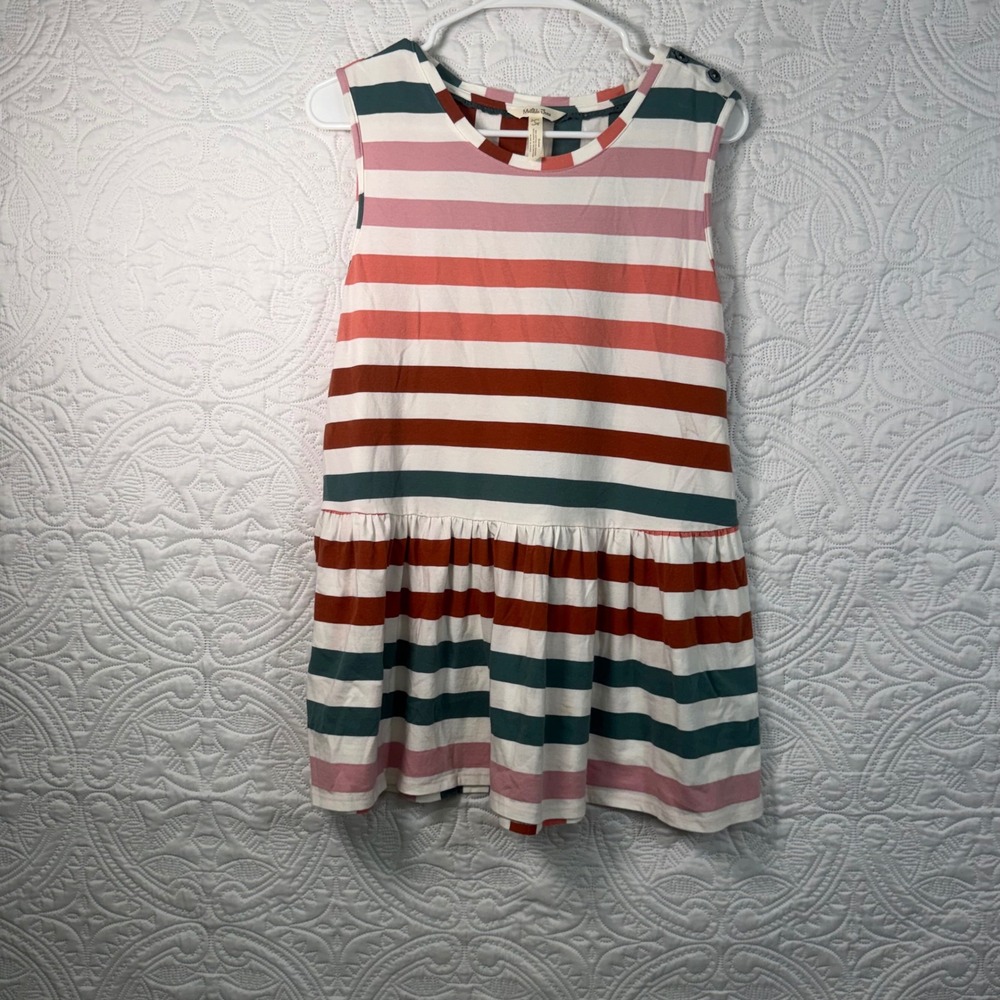Matilda Jane Girls Multi Color Striped Sleeveless Peplum Top Size L 30694T